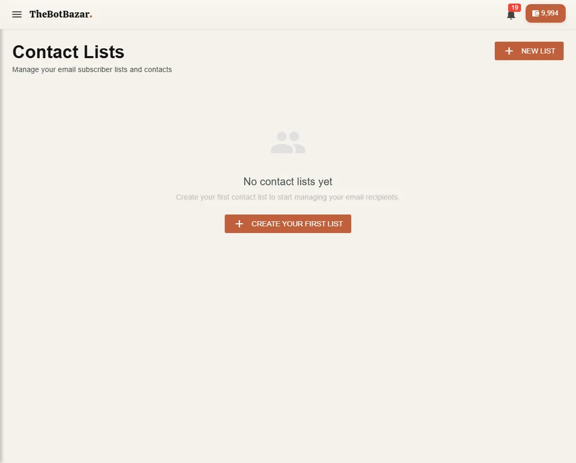 Contact lists